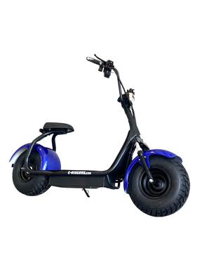 Blue electric scooter
